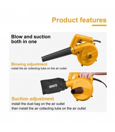 Ingco AB4018 400W Corded Aspirator Leaf Blower