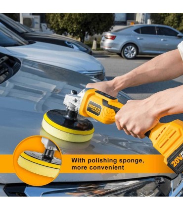 Ingco APLI2001 20V Lithium-Ion Cordless Angle Car Polisher