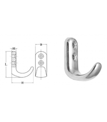 CH3139A Steel Precision Cast Single Coat Hook