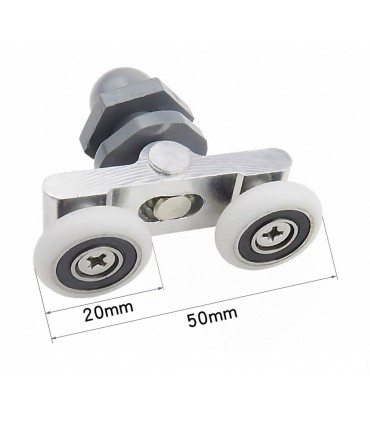 Hardware Specialist Bottom Double Wheel Sliding Shower Door Rollers