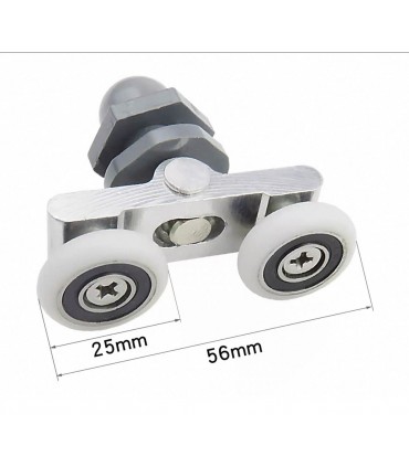 Hardware Specialist Bottom Double Wheel Sliding Shower Door Rollers
