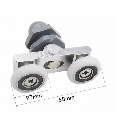 Hardware Specialist Bottom Double Wheel Sliding Shower Door Rollers