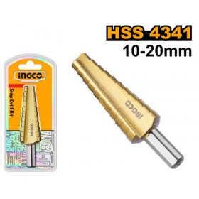Ingco AKSDS102033 HSS 10-20mm Titanium Coating Step Drill Bit