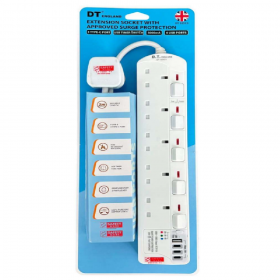 DT England 3M Cable Extension Fire Retardant Safety Extension Socket