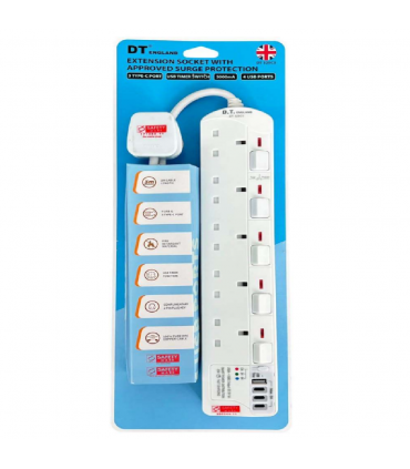 DT England 3M Cable Extension Fire Retardant Safety Extension Socket