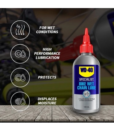 WD40 Specialist Bike Wet Chain Lubricant 120ml