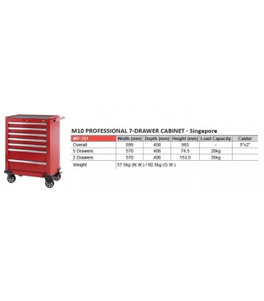 M10 MP-701 Professional 7-Drawer Tool Cabinet