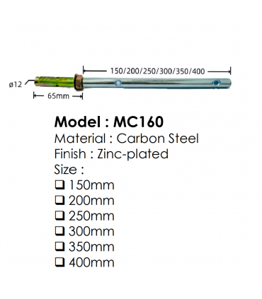 Moco MC160 Heavy Duty Carbon Steel Concealed Shelf Support