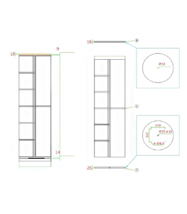 Moco MRC360 360° Rotating Display Cabinet Fitting