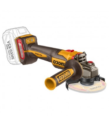 Ingco CAGLI4128102 42V Max Lithium-ion 4-Inch Cordless Angle Grinder Set