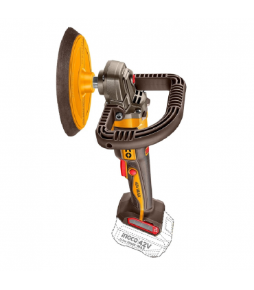 Ingco APLI42181 42V Lithium-Ion 2.0 Ah Brushless 7 inch Cordless Polisher Kit