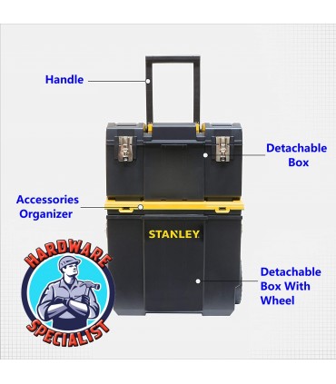 Stanley 3 in 1 Detachable Tool Box Mobile Work Center STST18613