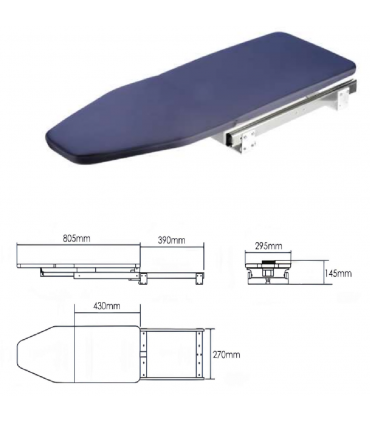 Moco MIB6001 Foldable Rotating Ironing Board - Grey