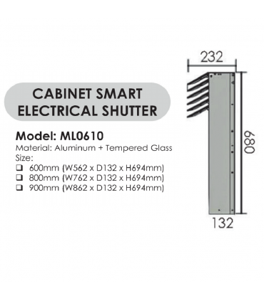 Moco ML0610 Anti-Pinch Cabinet Smart Electrical Shutter