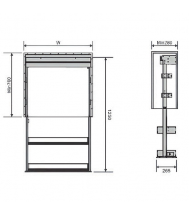 Moco MA0606 Anti-Pinch Touch Smart Vertical Lift Basket
