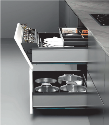 Moco ML0811 Aluminum Tilted Double Deck Pull-Out Basket