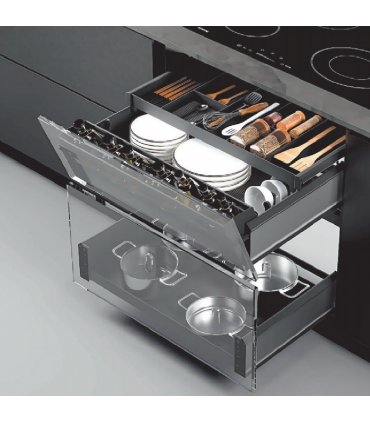 Moco ML0811 Aluminum Tilted Double Deck Pull-Out Basket