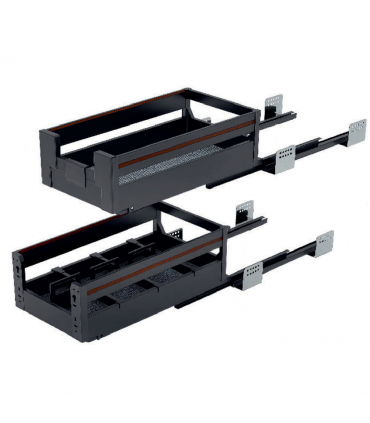 Moco ML0812 Aluminum Double Deck Pull Out Basket - Grey