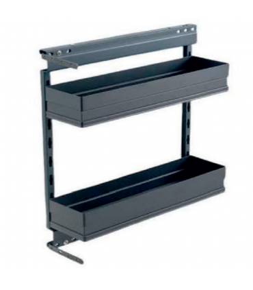 Moco MC341 Steel Side-Mounted Two Layer Basket - Grey