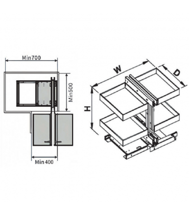 Moco MC328 Magic Corner Basket