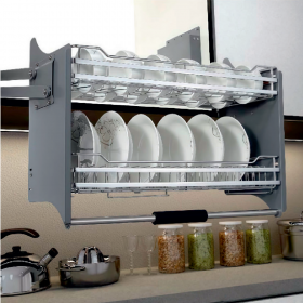 Moco MC620 SUS304 Stainless Steel Pull Down Elevation Dish Rack