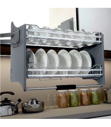 Moco MC620 SUS304 Stainless Steel Pull Down Elevation Dish Rack
