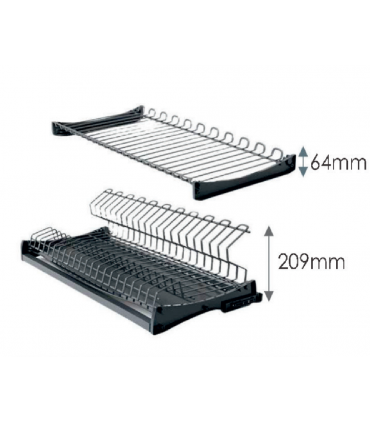 Moco MC809 Stainless Steel Dish Rack - Grey