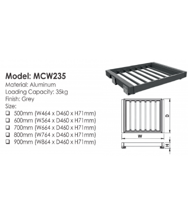 Moco MCW235 Aluminum Pull-Out Trouser Rack - Grey