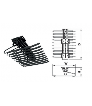 Moco MCW242 Top Mounted Single Row Trouser Rack