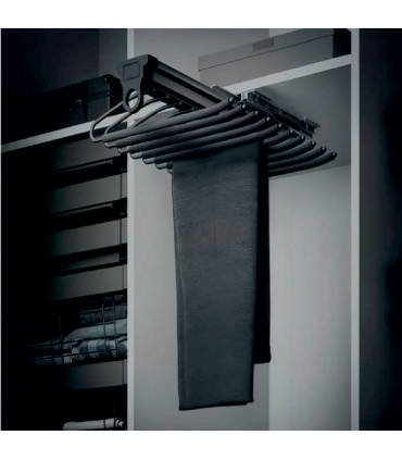 Moco MCW242 Top Mounted Single Row Trouser Rack
