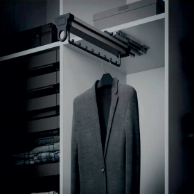 Moco MCW110 Pull-Out Hanging Clothes Rack - Grey
