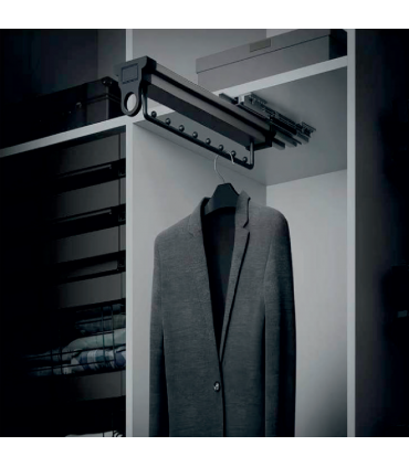 Moco MCW110 Pull-Out Hanging Clothes Rack - Grey