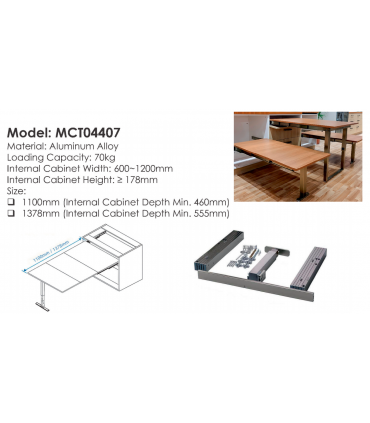 Moco MCT04407 Pull-out Table Slide With Single Leg