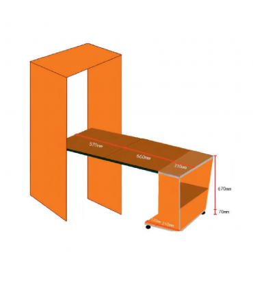Moco MCT2021 Steel + Zinc Alloy Hidden Fold-up Table Fitting