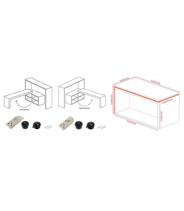 Moco MCT5034.L/R Steel + ABS Rotating Table Top Fitting