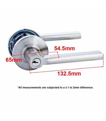 Nelon 12083 Tubular Lever Door Lock (Passage Door Lock/ Kitchen Door Lock / Storeroom Door Lock)