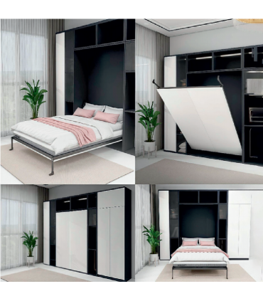 Moco MB101H Murphy Horizontal Space-Saving Wall Bed Frame
