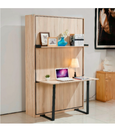 Moco MB105V Vertical Murphy Bed Frame With Desk