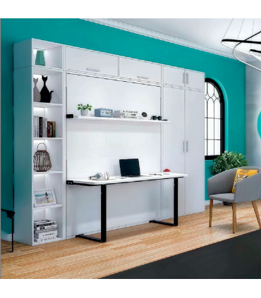 Moco MB105V Vertical Murphy Bed Frame With Desk