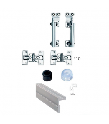 Moco KS230 Top-Hung Sliding Design 4-Door Folding Door Roller Set