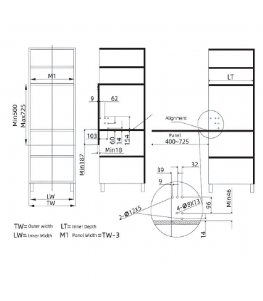 Moco MCH192 Heavy-Duty Flip Down Table Support