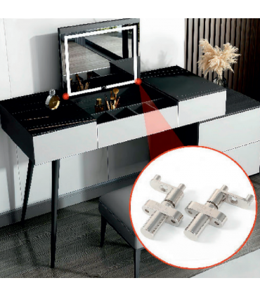 Moco MCH044 Heavy-Duty Concealed Vanity Table Hinge