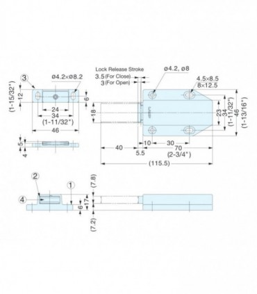 Lamp Magnetic Touch Latch ML-120 (White)