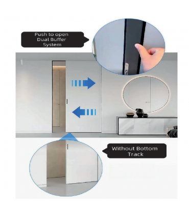 Moco KFL100 Push To Open Sliding Pocket Door System