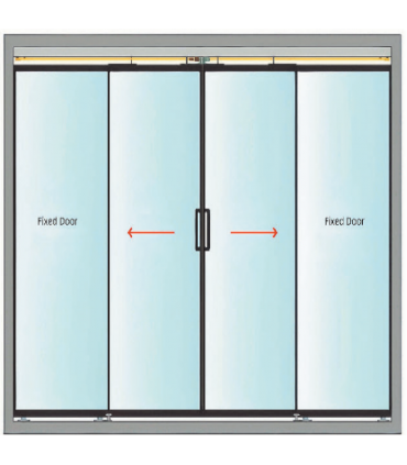 Moco KS515 2+2 Synchor Opening Sliding Door Roller Set