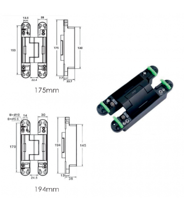 Moco MAD005H 2D Hydraulic Invisible Hinge