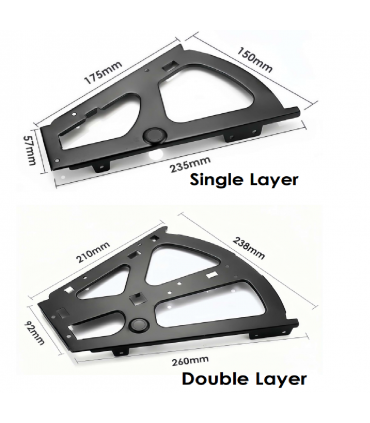 Moco MSR006 Stainless Steel Flip Down Shoe Rack Bracket