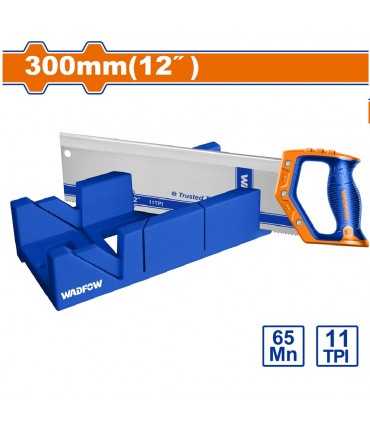 Wadfow WHW2112 12" Plastic Miter Box Mitre Saw and Back Saw Set