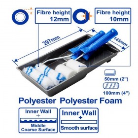 Wadfow WCB3H71 7-in-1 Paint Roller Cylinder Brush Set