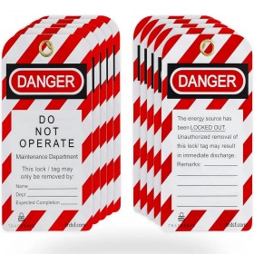 TradeSafe Lockout Tagout Danger Do Not Operate Tags - Pack of 10